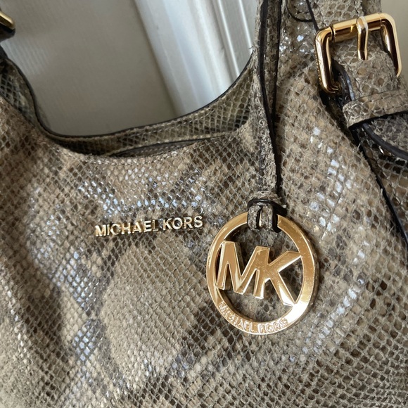 Michael Kors Python Pattern Shoulder Bag - EUC - Picture 2 of 13